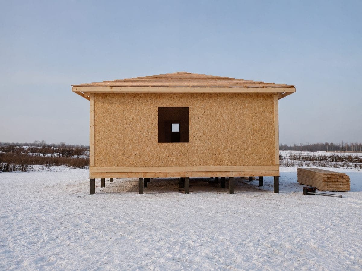 Строительство дома 56 м² в Александрове — вид с другого ракурса