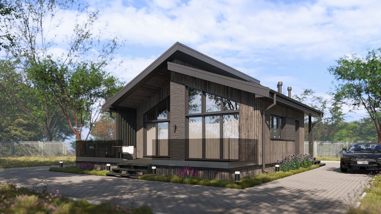 Проект Bragi 75 м² — терраса и входная зона