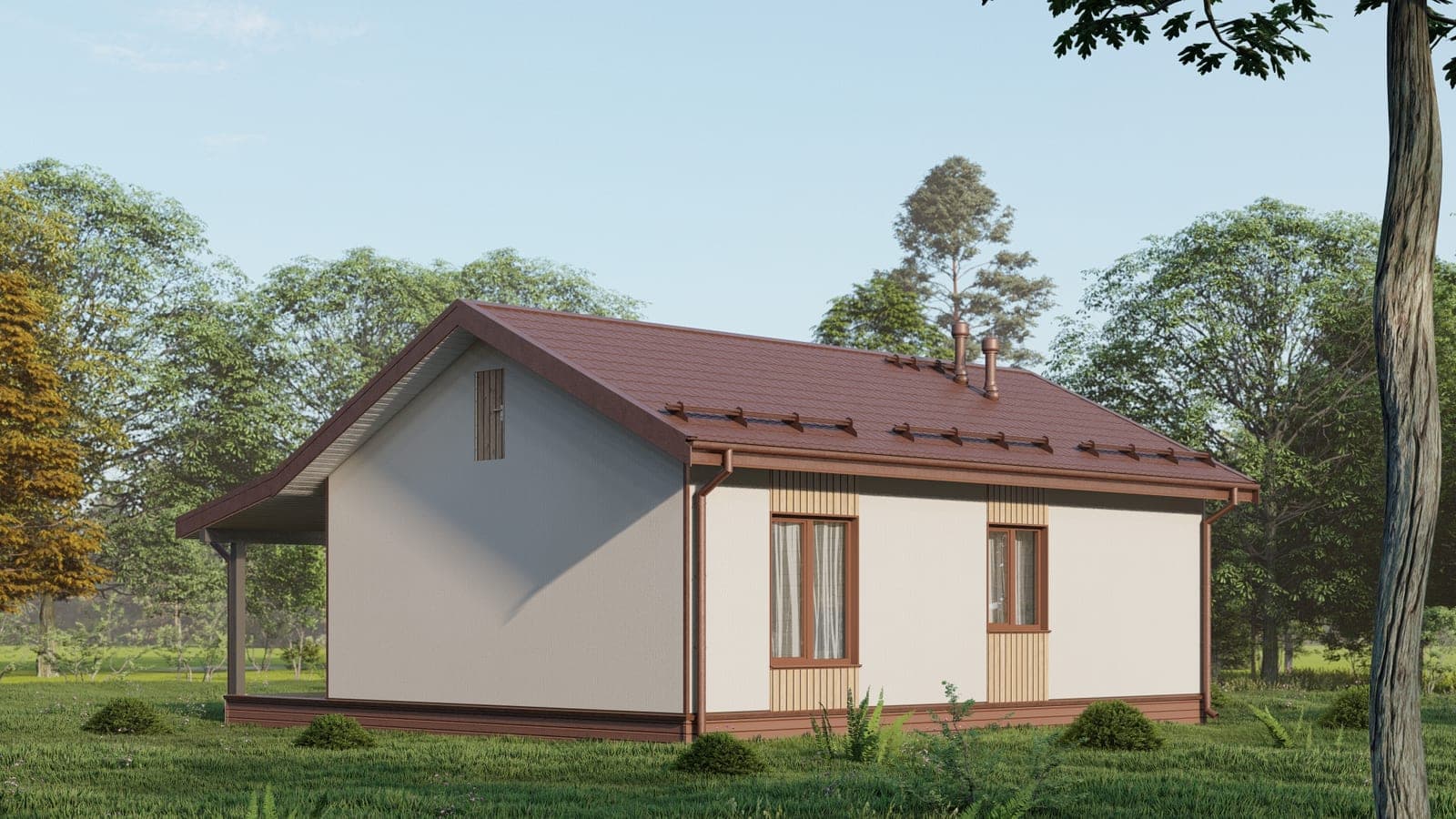 Проект Дом 70 70 м² — вид сбоку