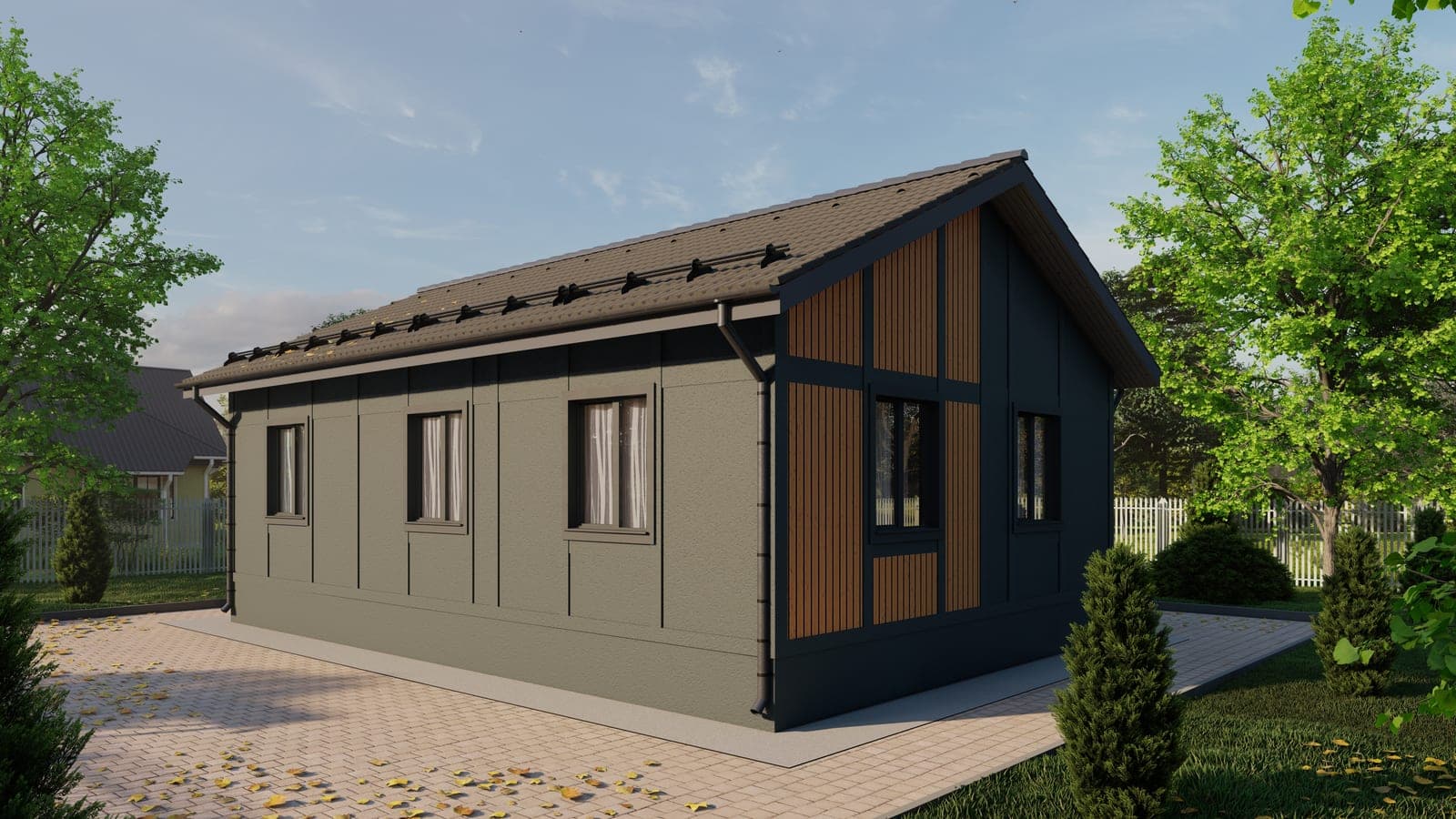 Проект Дом 85 85 м² — терраса и входная зона
