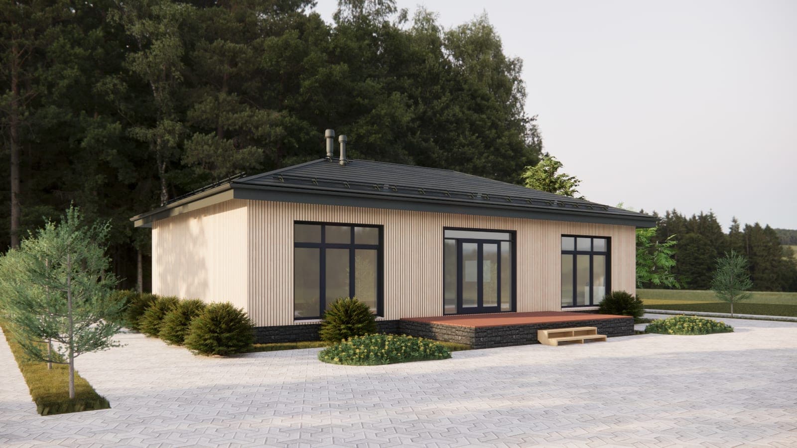 Проект Halden 128 м² — вид сбоку
