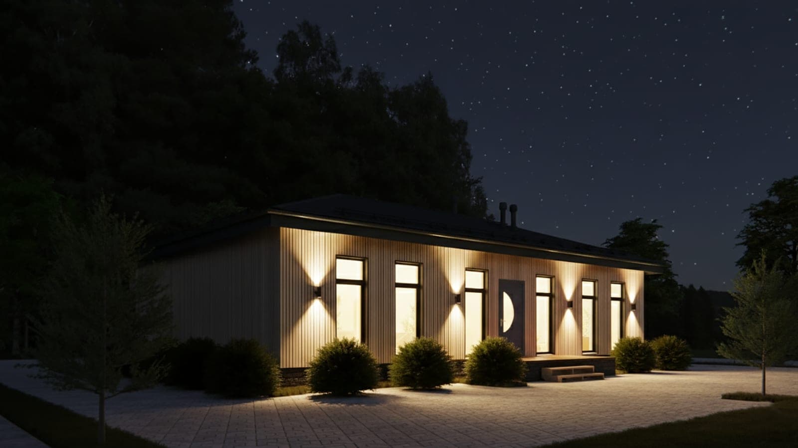 Проект Halden 128 м² — вид с заднего двора