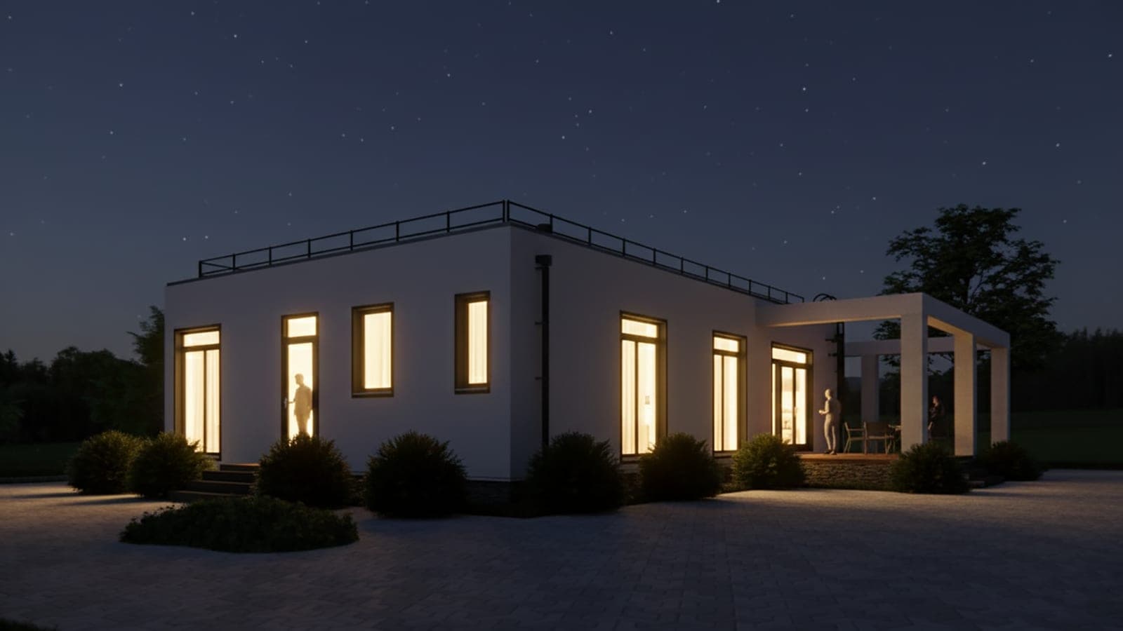 Проект Varden 121 м² — терраса и входная зона