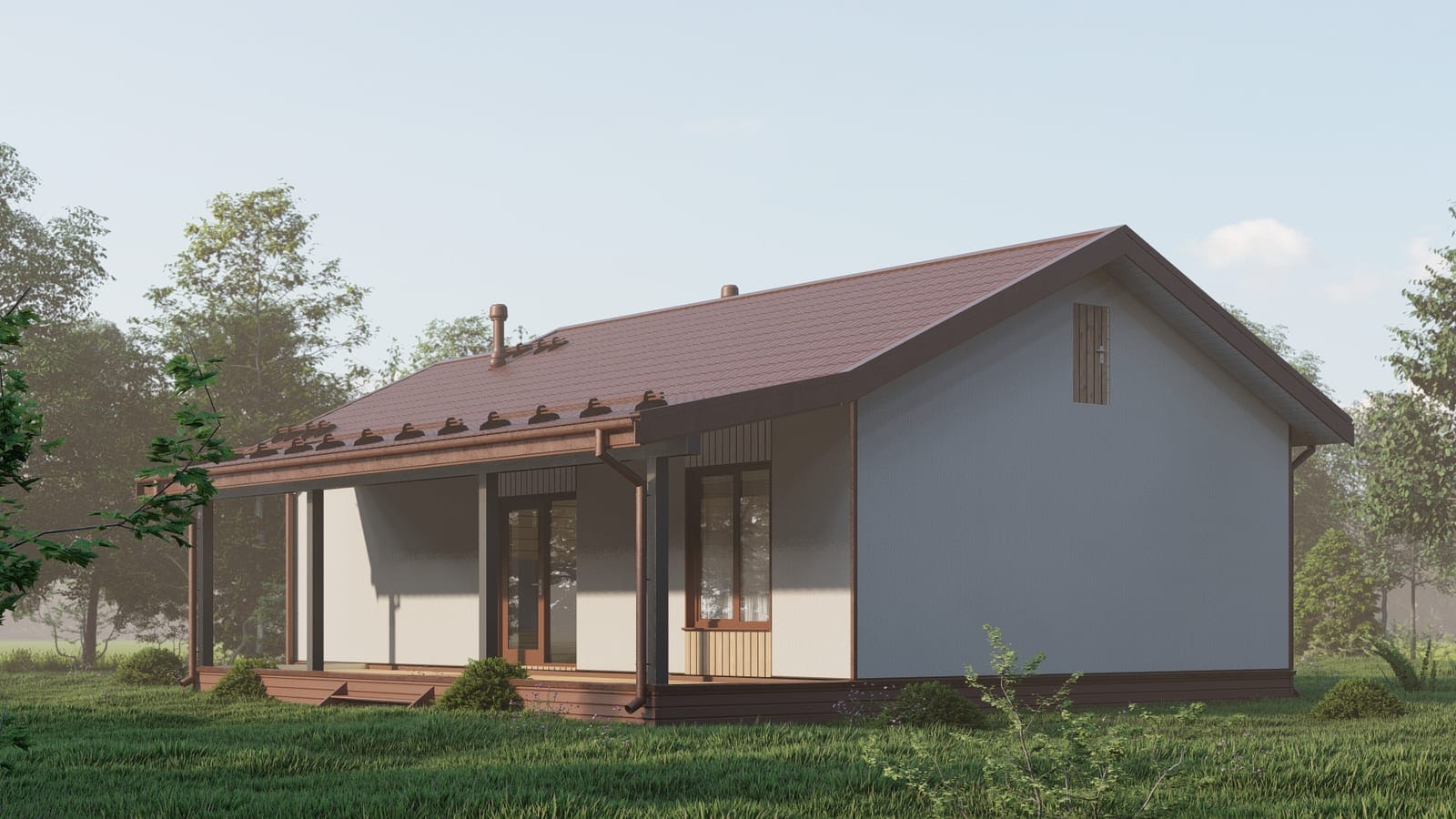 Проект Дом 70 70 м² — фасад СИП-дома
