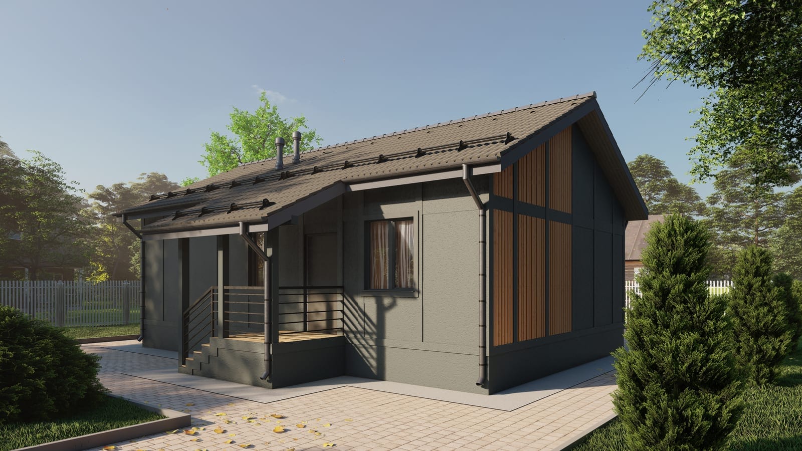 Проект Дом 85 85 м² — фасад СИП-дома