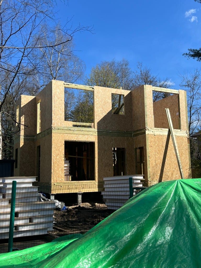 Строительство дома 130 м² в Кокошкино — монтаж домокомплекта