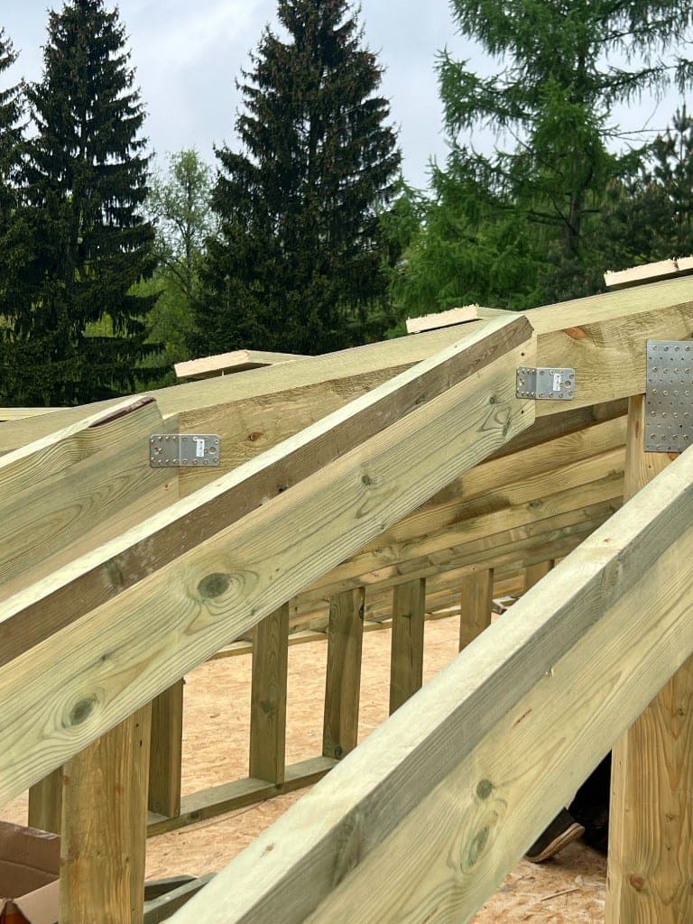 Строительство дома 130 м² в Кокошкино — установка перекрытий