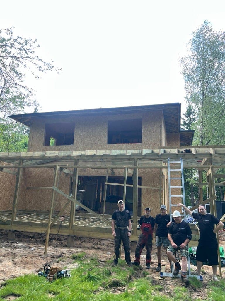 Строительство дома 130 м² в Кокошкино — готовая коробка дома