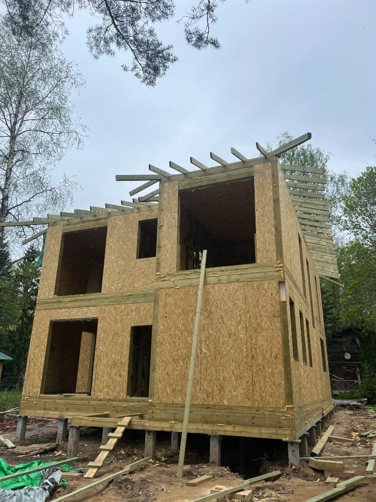 Строительство дома 130 м² в Кокошкино — вид с террасы